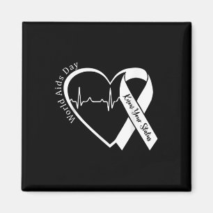Aids unterstützen den Red Ribbon World Aids Day HI Magnet