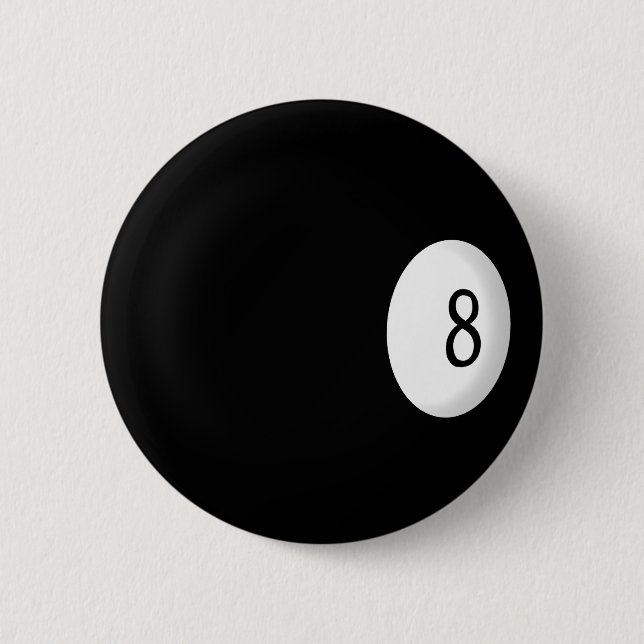 Aight Ball Billiard Button (Vorderseite)