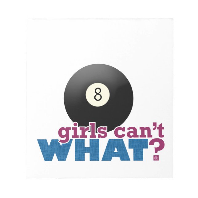 Aight Ball Girl Notizblock (Vorderseite)
