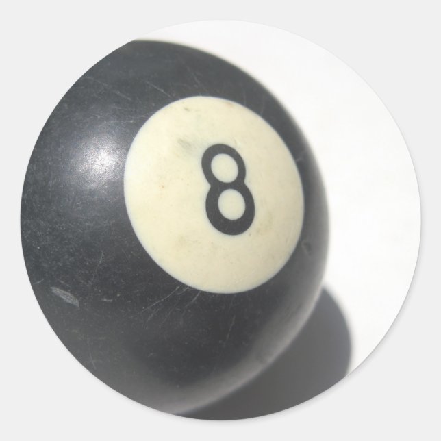 Aight Ball Runder Aufkleber (Vorderseite)