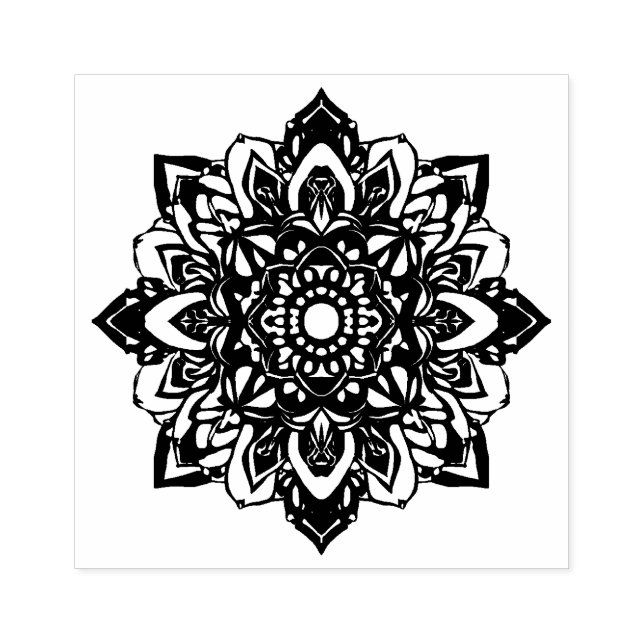 Aight Point Star Blume Mandala Gummistempel (Prägung)
