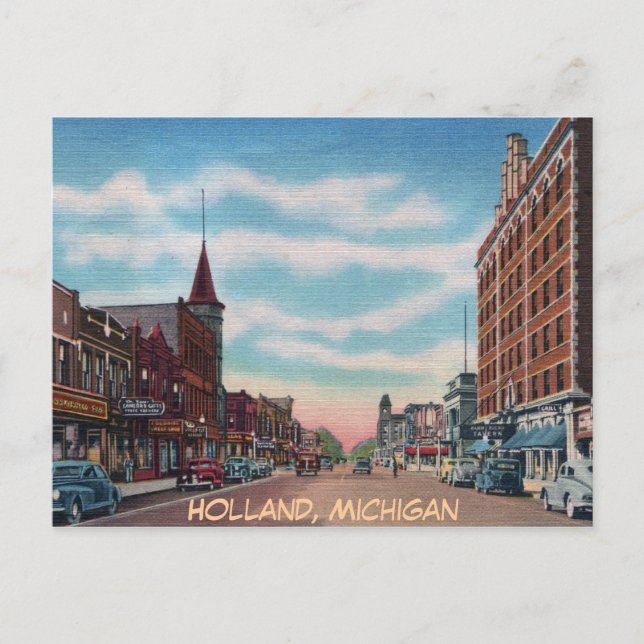 Aight St Holland Michigan Postkarte (Vorderseite)