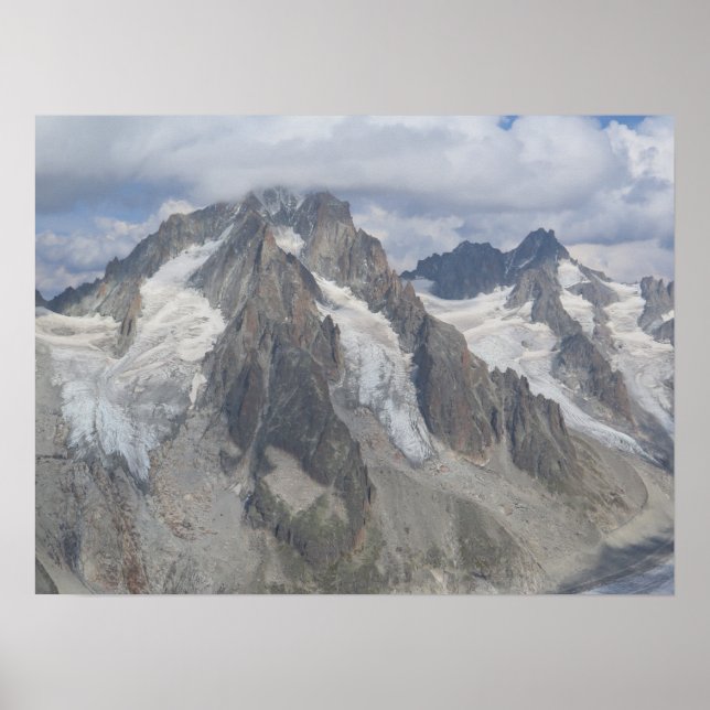 Aiguille d'Argentiere Französische Alpen Poster (Vorne)