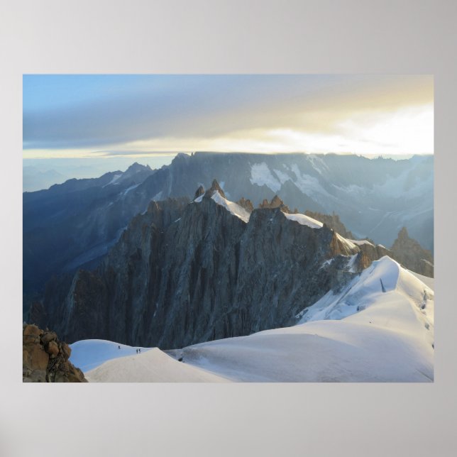 Aiguille du Midi sunrise Chamonix Poster (Vorne)