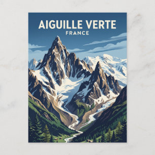Aiguille Verte Frankreich Postkarte