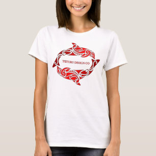 Aihe (Delphine) T-Shirt oder Hoodie - Rot auf Wei