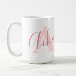 Aika-Name bedeutet Monogramm A coral Text  Kaffeetasse