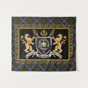 Aikenhead Clan Abzeichen & Motto mit Löwen Wandteppich