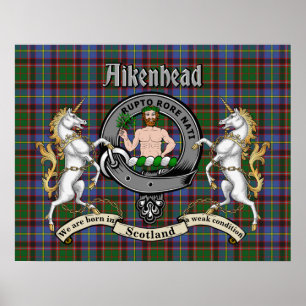 Aikenhead Clan Abzeichen Poster