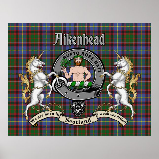 Aikenhead Clan Abzeichen Poster (Vorne)