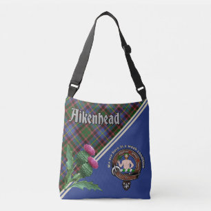 Aikenhead Clan Abzeichen & Tartan Crossbody Bag Tragetaschen Mit Langen Trägern