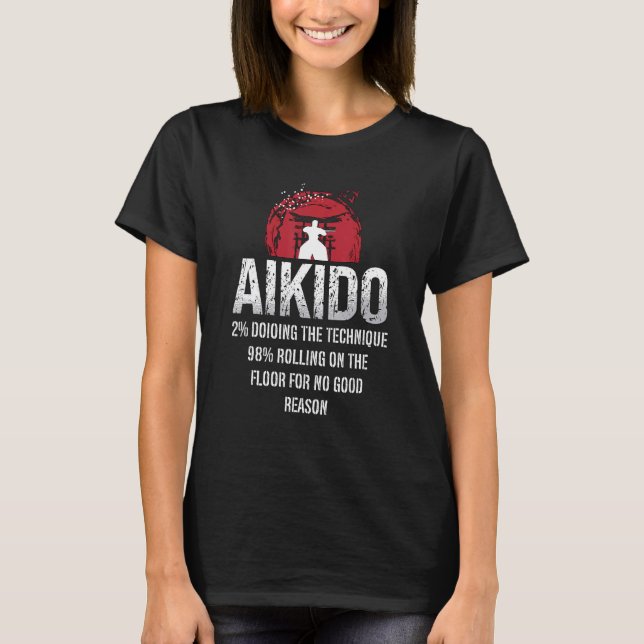Aikido 2 Der technische Samurai Sportkampf T-Shirt (Vorderseite)