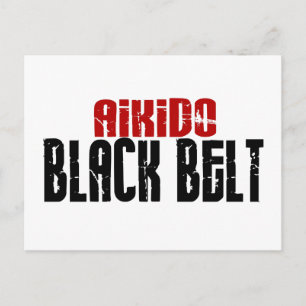 Aikido Black Belt Postkarte