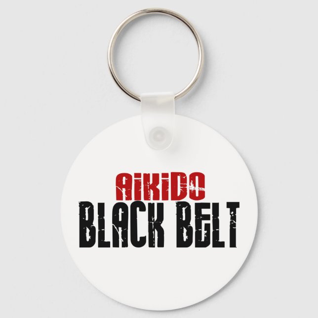 Aikido Black Belt Schlüsselanhänger (Vorderseite)
