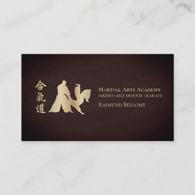 Aikido Business Card Visitenkarte (Vorderseite)
