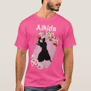 Aikido Japan Cherry Blossom Japanische Kampfkunst  T-Shirt