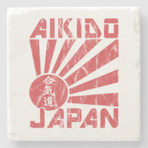 Aikido Japan Navel Flag Retro Drink Untersetzer