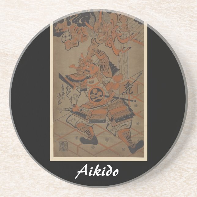Aikido-Japaner-Kampfkunst Getränkeuntersetzer (Vorne)