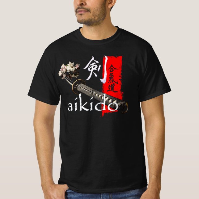 Aikido Katana - Samurai-Schwert-T - Shirt (Vorderseite)