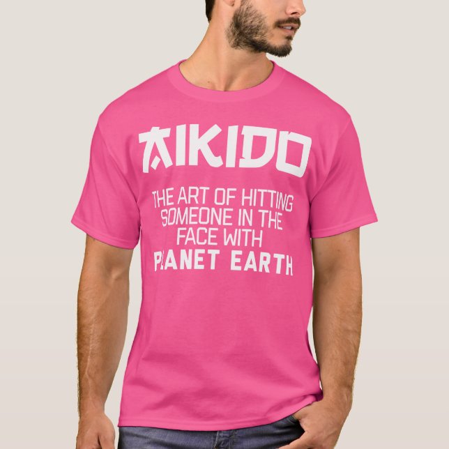 Aikido Kunst, so im Angesicht mit Planet E T-Shirt (Vorderseite)