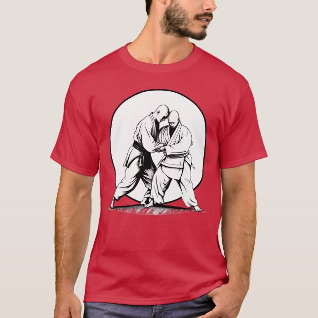 Aikido Martial Arts Sports Fighters At Sunset fami T-Shirt (Vorderseite)