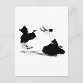 Aikido nage postkarte