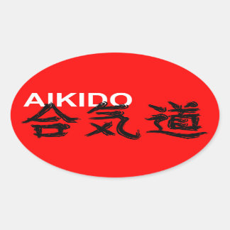 Aikido Ovaler Aufkleber