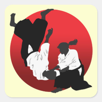 Aikido Quadratischer Aufkleber