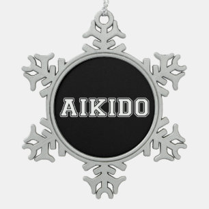 Aikido Schneeflocken Zinn-Ornament
