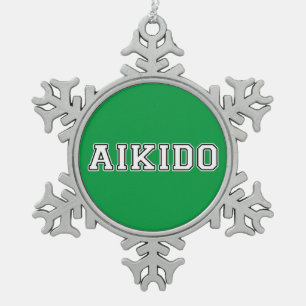 Aikido Schneeflocken Zinn-Ornament