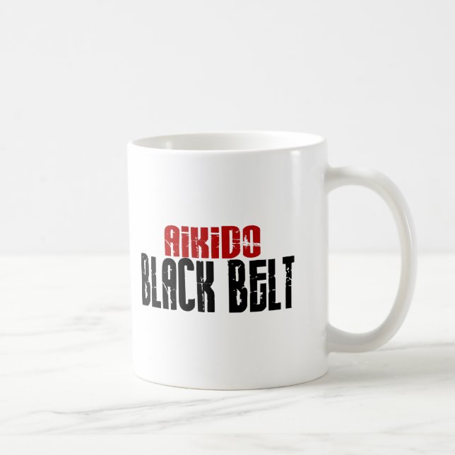 Aikido-schwarzer Gürtel Tasse (Rechts)