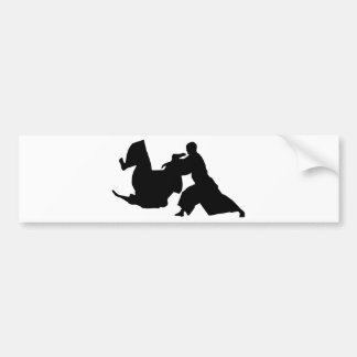 Aikido-Silhouette Autoaufkleber