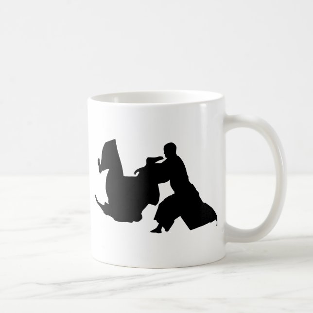 Aikido-Silhouette Kaffeetasse (Rechts)