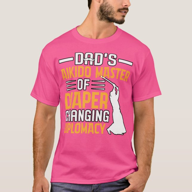 Aikido Vaters Meister des Windes wechselnde Diplom T-Shirt (Vorderseite)