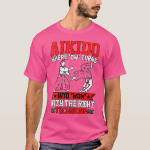 Aikido, wo sich das Zeug mit der rechten Technolog T-Shirt