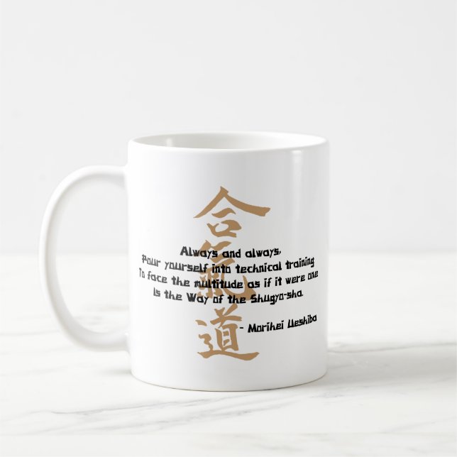 Aikido-Zitat Tasse (Links)