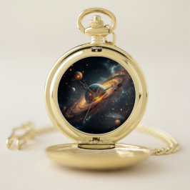 AiKo Beats™ Celestial Tempo – Gradient Phase Gold Taschenuhr