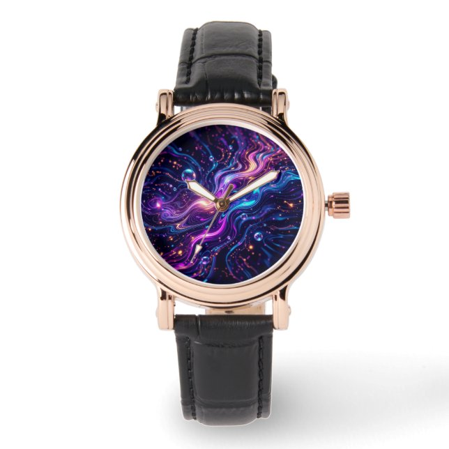 AiKo Beats™ Pulse Index – Noir Signal Armbanduhr (Vorderseite)