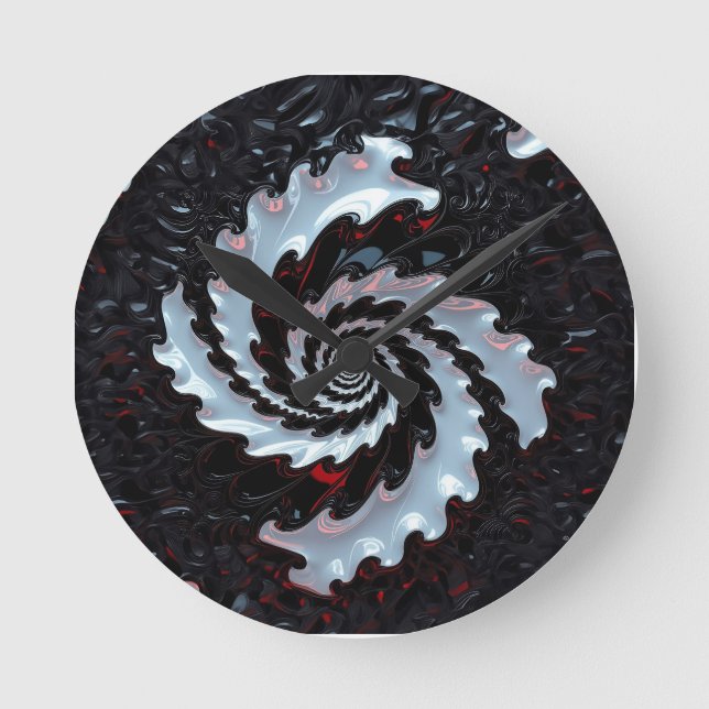 AiKo Beats™ Sonic Vector – Bruch Runde Wanduhr (Vorderseite)