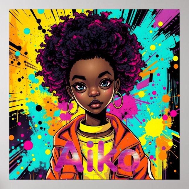 AiKo Grunge Graphic #1 Poster (Vorne)