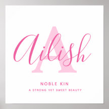 Ailish Name bedeutet Farbtöne für rosa Text