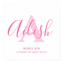 Ailish Name bedeutet Farbtöne für rosa Text