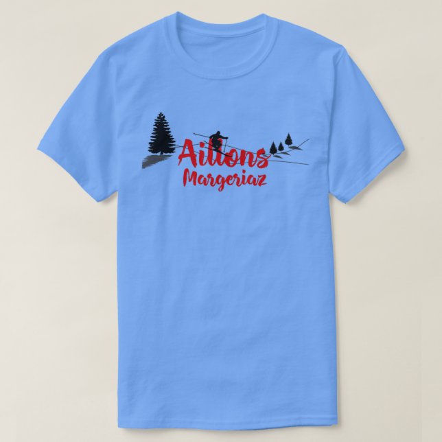 Aillons Margeriaz Ski Long T-Shirt (Design vorne)