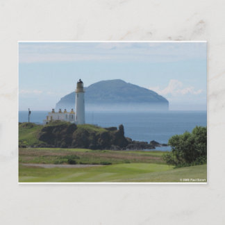 Ailsa Craig, Leuchtturm von Turnberry Postkarte
