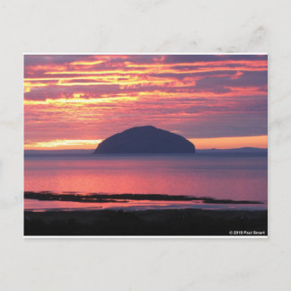 Ailsa Craig Sunset Postkarte