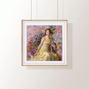 Ailsa Villard Flowers rosa Kaugummi Poster