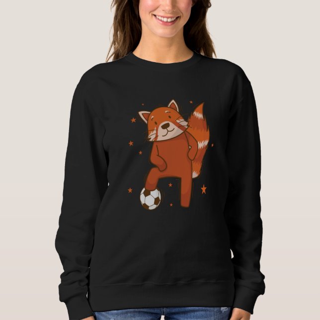 Ailuridae playing Soccer Bear Cat Bamboo Sweatshirt (Vorderseite)