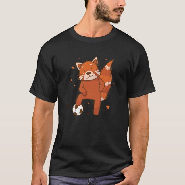 Ailuridae playing Soccer Bear Cat Bamboo T-Shirt (Vorderseite)