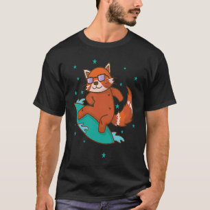 Ailuridae surft Bärenkatze kleiner Panda T-Shirt