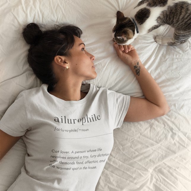 Ailurophile Definition - Katze Lover T-Shirt (Ailurophile Definition - Cat Lover)